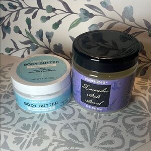 NWT Trader Joe’s Moisturizer and Body Butter Set for Sensitive Skin Lavender